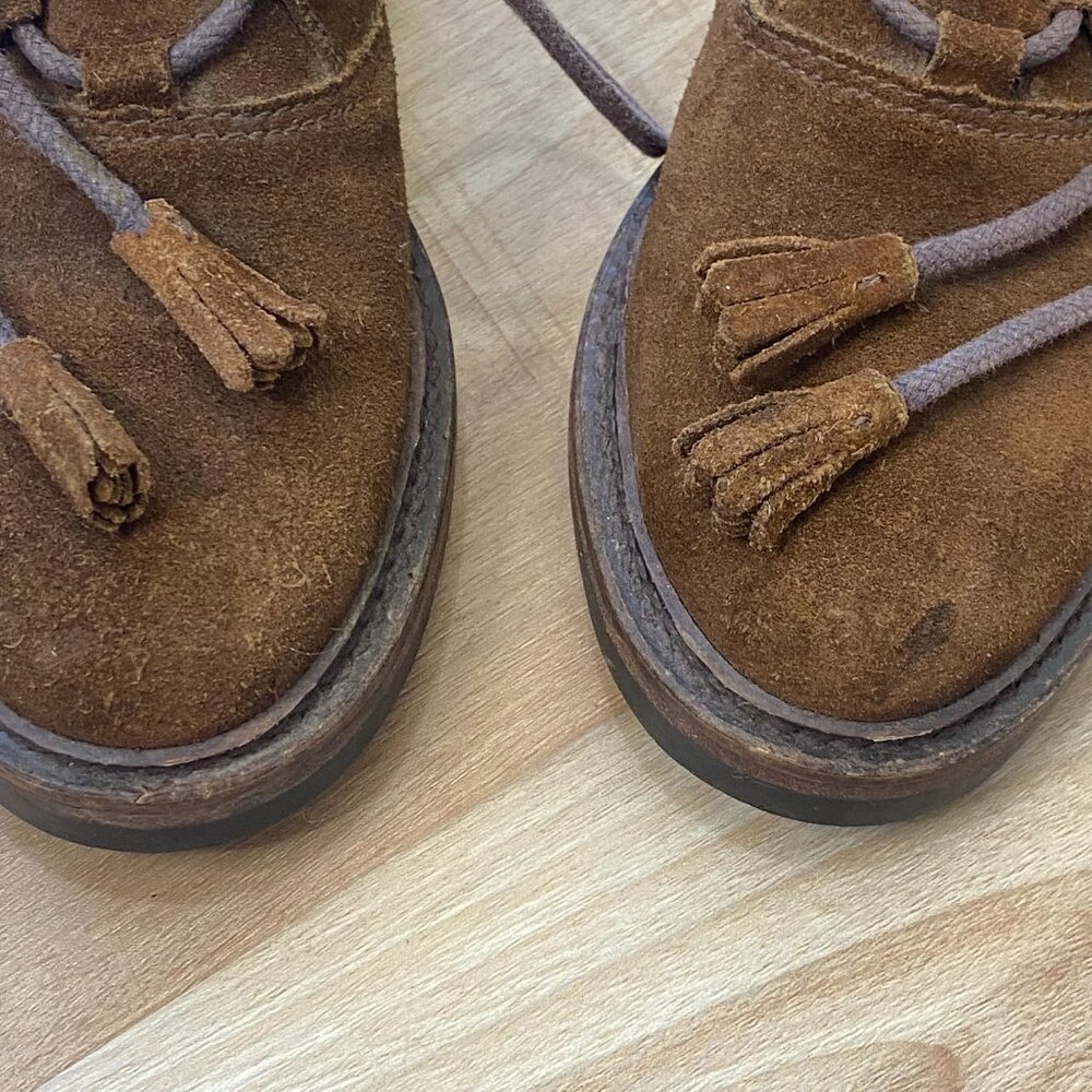 Vintage POLO Country Ralph Lauren Women's Suede Lace Up Prairie Boots Size 6B - Picture 8 of 14